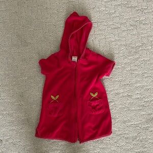 Red Hooded Baby Cape with Apple Pockets Gymboree Robe